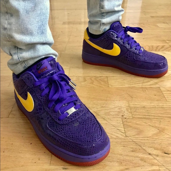 Nike Air Force 1 (AF1) Low Premium Eddie Cruz Purple Red Yellow Sz12 Snakeskin - Picture 4 of 16